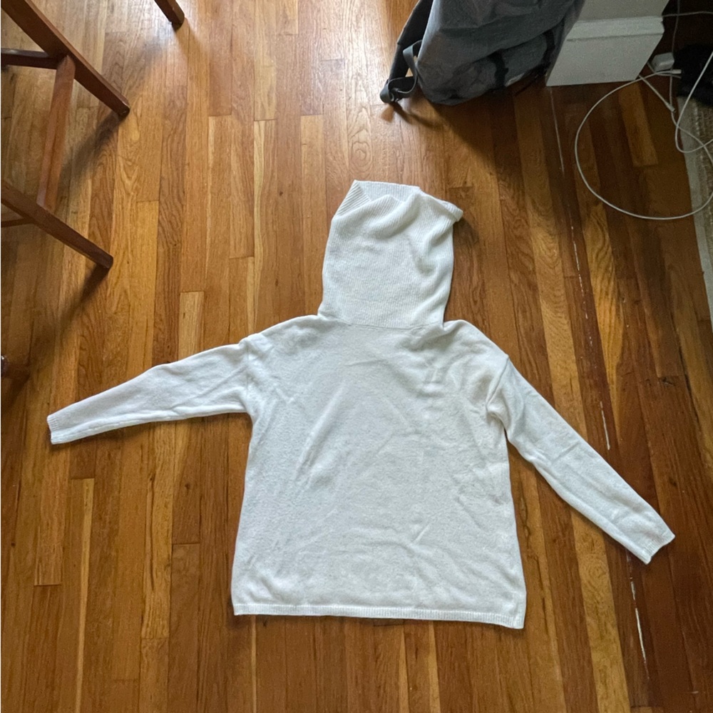 Le Temps Des Cerises off-white Angora Cowl Neck Sweater